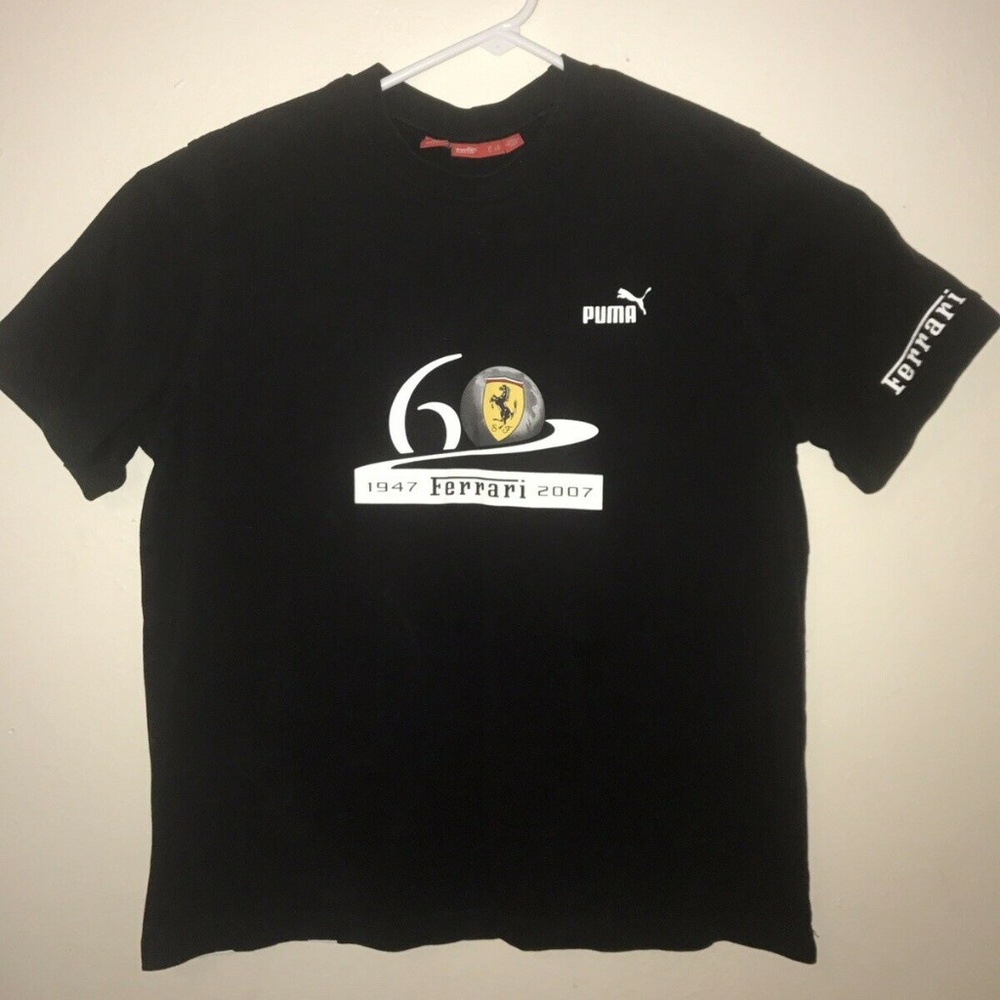 Scuderia Ferrari VTG Puma Black Men Shirt Size L
